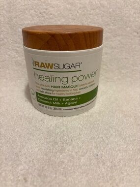 New raw sugar healing power hair masque 12 oz